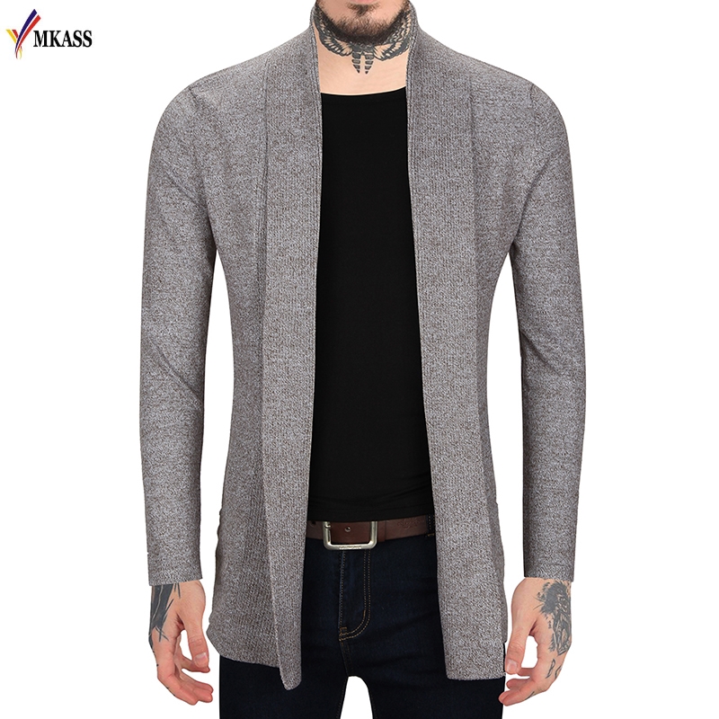 MKASS-남성 니트 가디건 스웨터, 남성 니트웨어, 트렌드, 얇은 스웨터, 슬림 캐주얼 브랜드 디자이너, 2017 년 봄/가을 상품